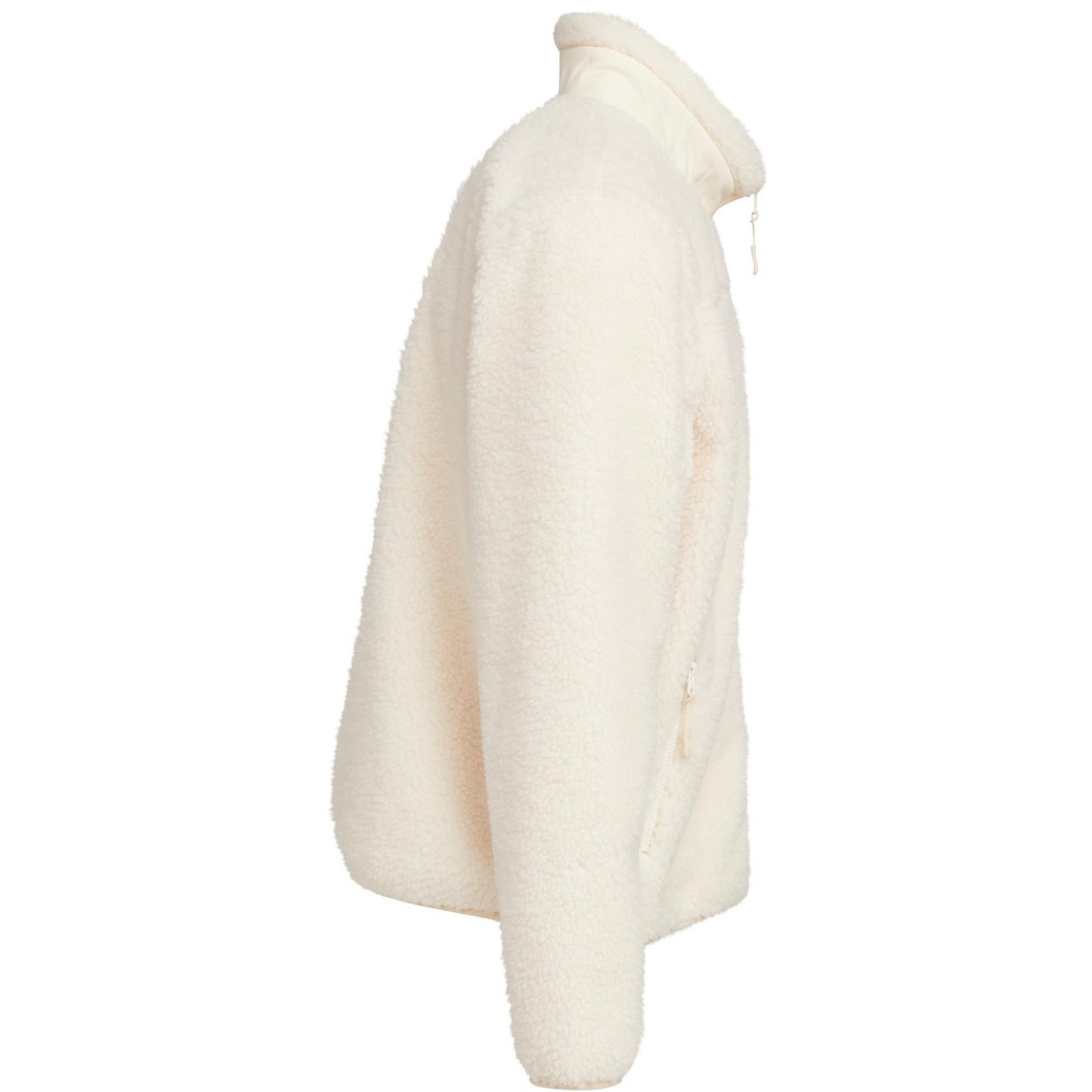White Sand - Side - Build Your Brand Mens Bonded Sherpa Jacket
