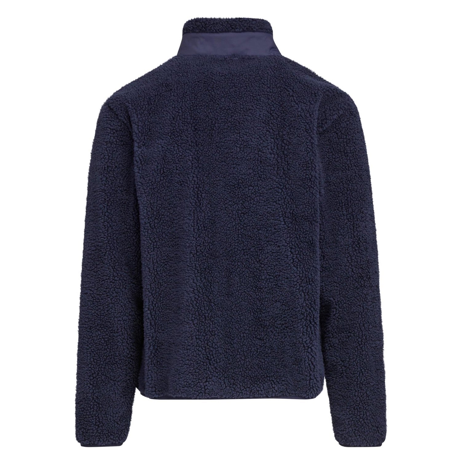 Navy - Back - Build Your Brand Mens Bonded Sherpa Jacket
