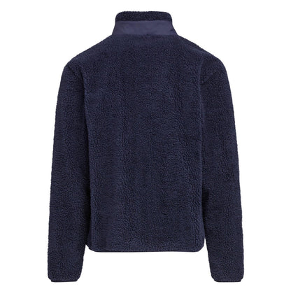 Navy - Back - Build Your Brand Mens Bonded Sherpa Jacket