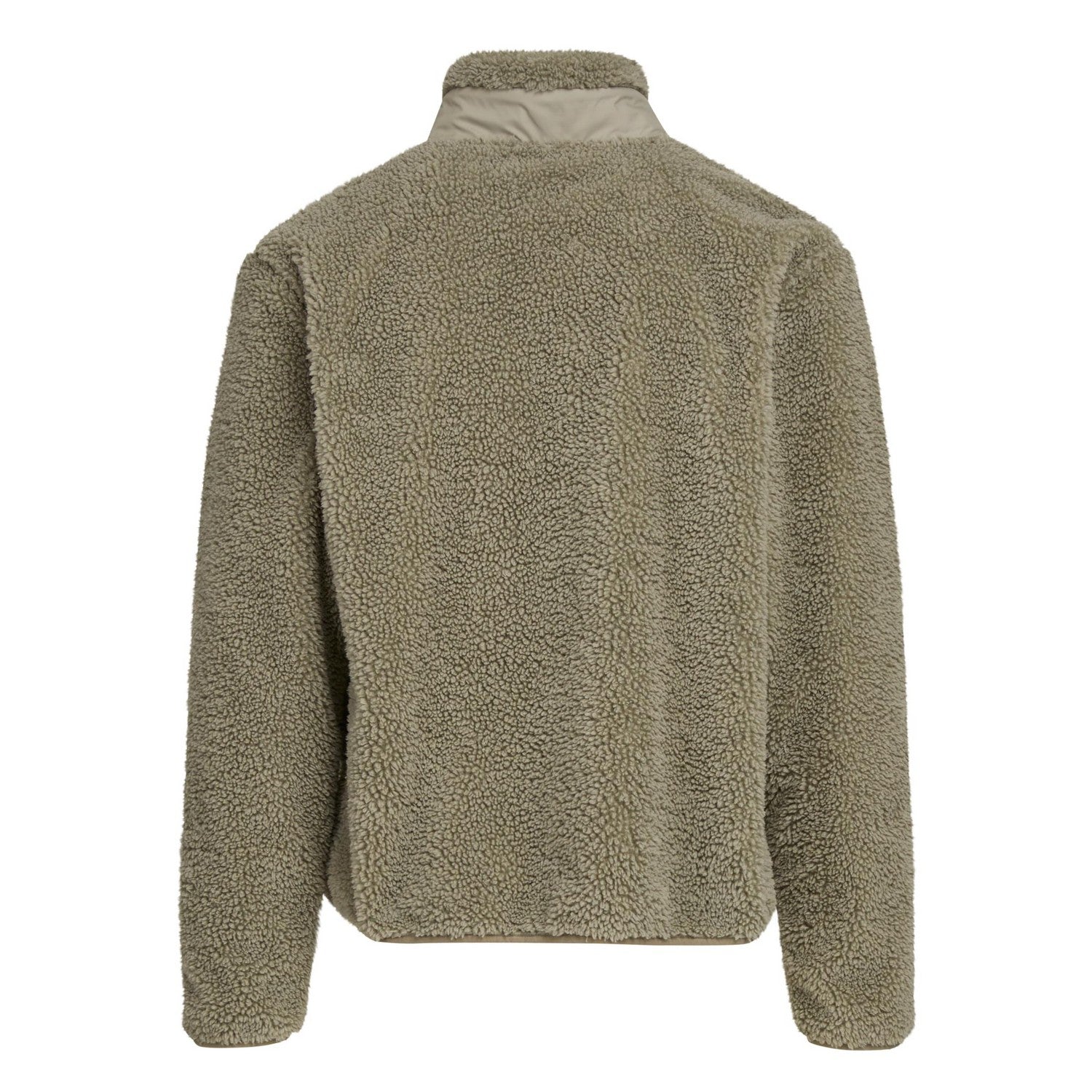 Pale Olive - Back - Build Your Brand Mens Bonded Sherpa Jacket
