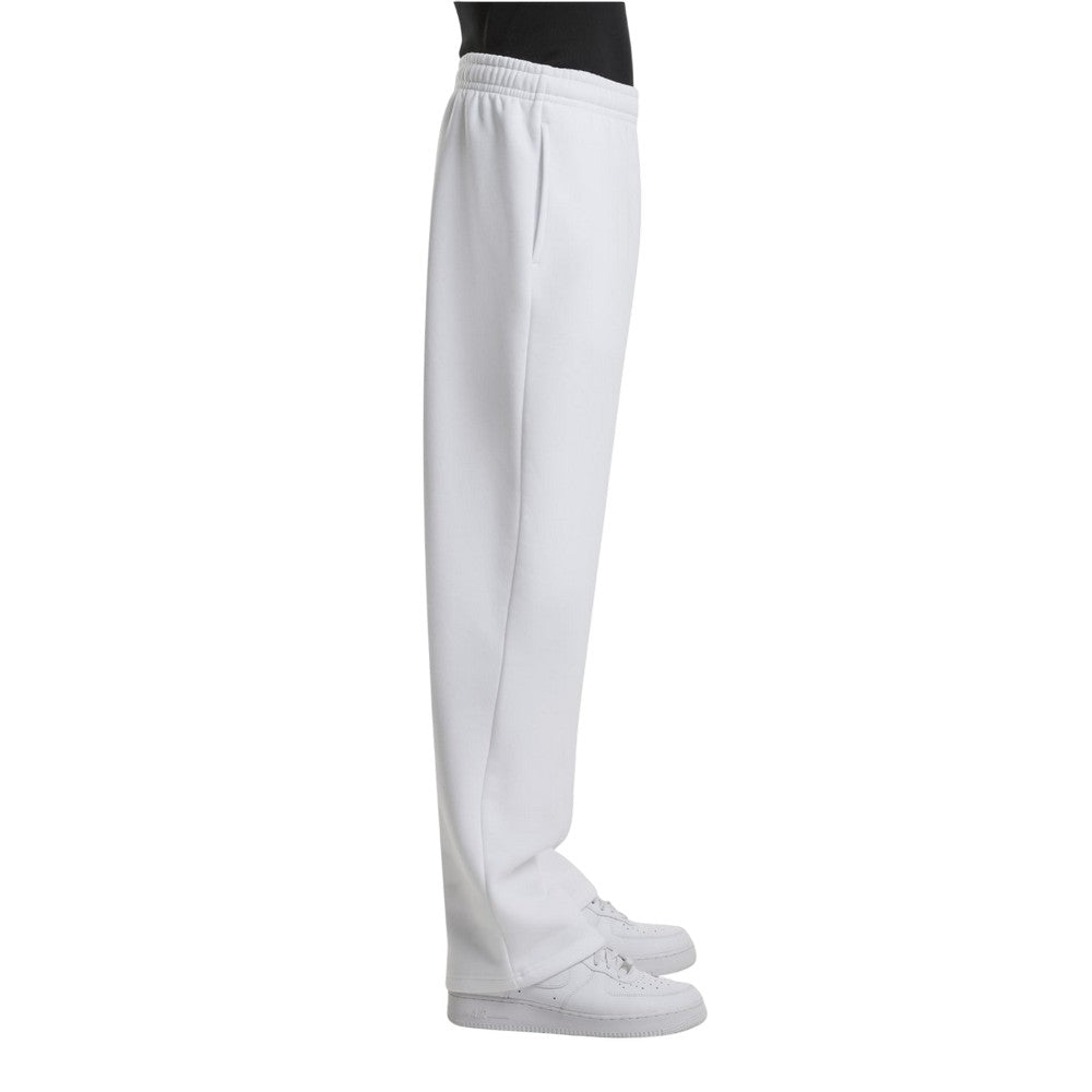 White - Side - Build Your Brand Mens Fluffy Jogging Bottoms