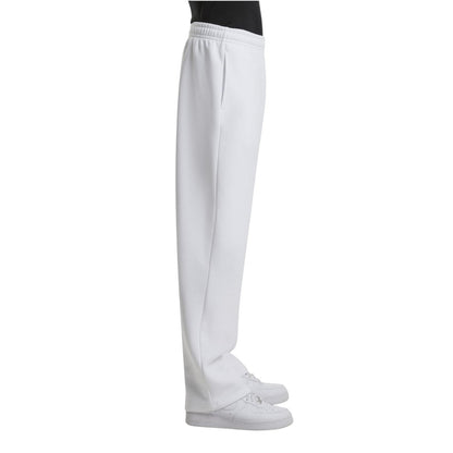 White - Side - Build Your Brand Mens Fluffy Jogging Bottoms