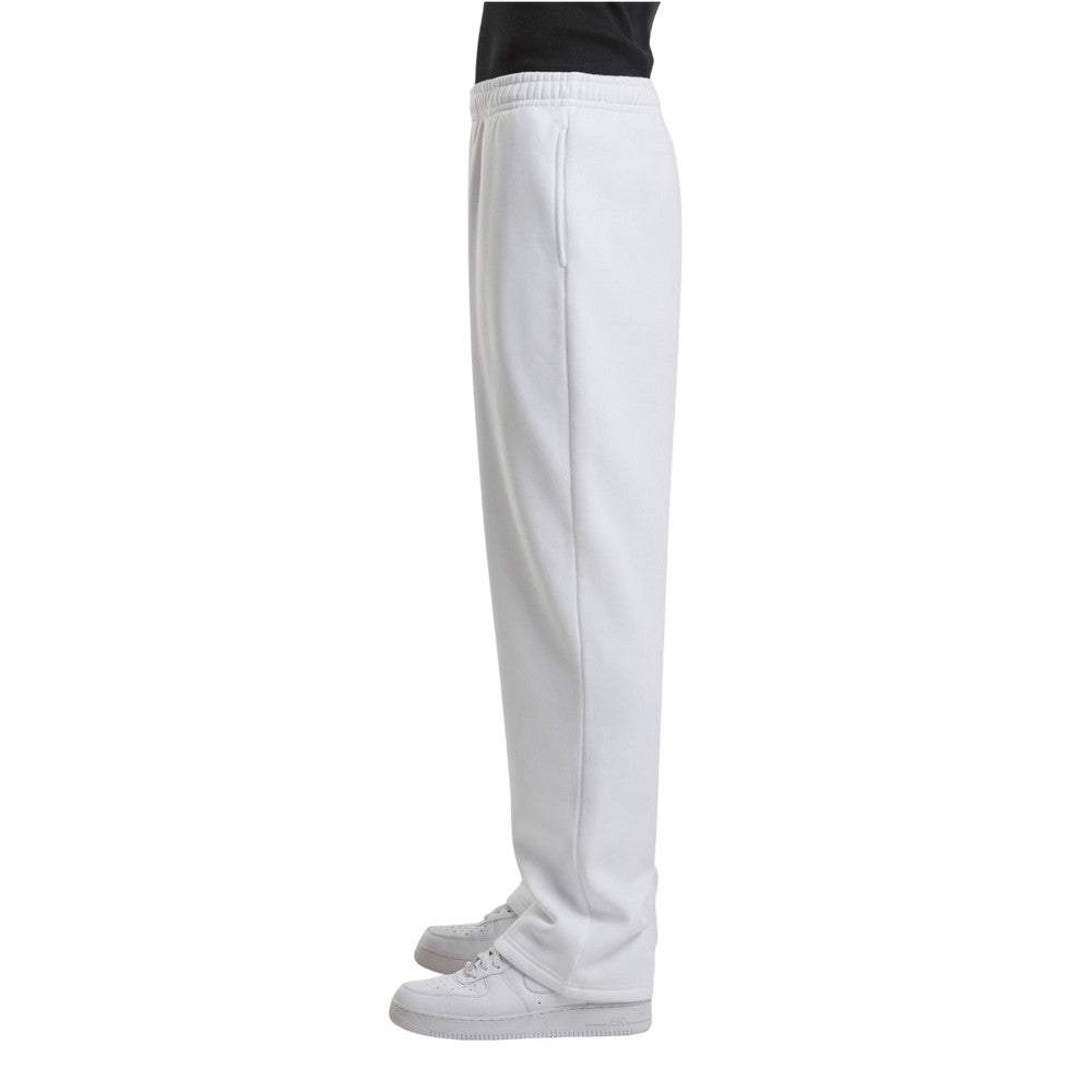 White - Lifestyle - Build Your Brand Mens Fluffy Jogging Bottoms