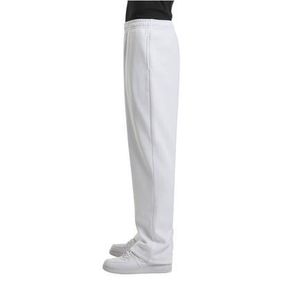 White - Lifestyle - Build Your Brand Mens Fluffy Jogging Bottoms