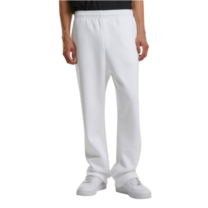 White - Pack Shot - Build Your Brand Mens Fluffy Jogging Bottoms
