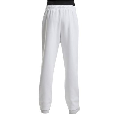 White - Back - Build Your Brand Mens Fluffy Jogging Bottoms