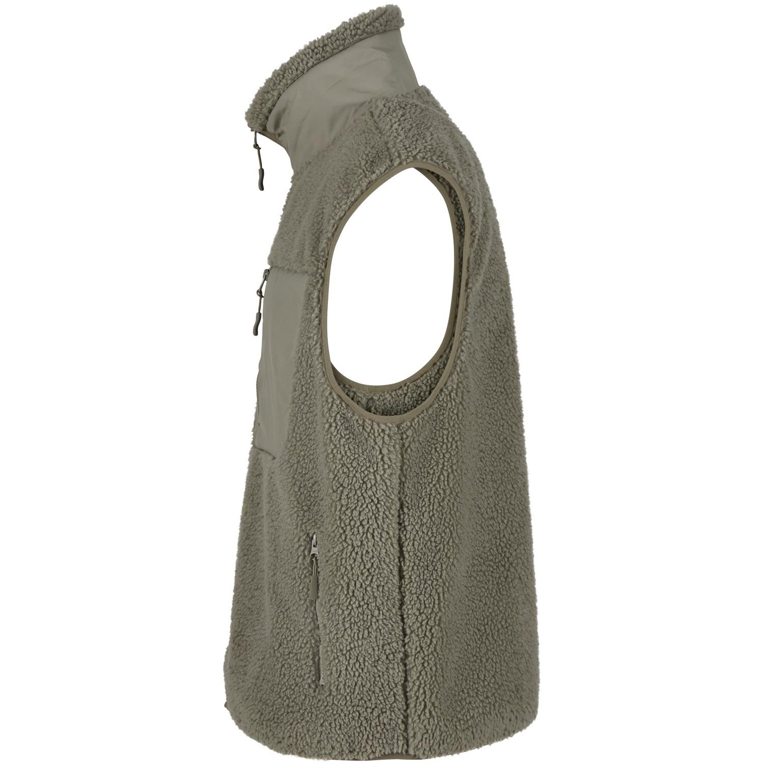 Pale Olive - Lifestyle - Build Your Brand Mens Bonded Sherpa Gilet