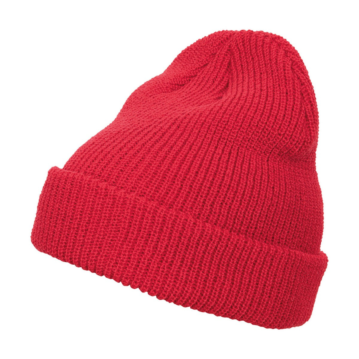 Red - Back - Flexfit Unisex Adult Knitted Long Beanie