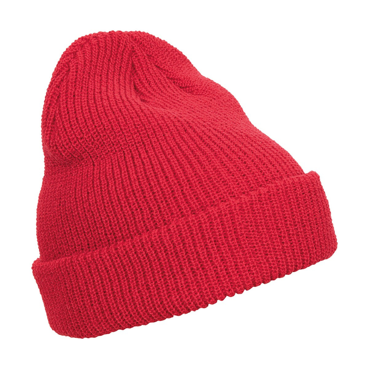 Red - Front - Flexfit Unisex Adult Knitted Long Beanie