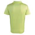 Lime - Back - Premier Unisex Coolchecker Studded Plain Polo Shirt