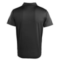 Black - Back - Premier Unisex Coolchecker Studded Plain Polo Shirt