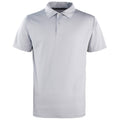 Silver Grey - Front - Premier Unisex Coolchecker Studded Plain Polo Shirt