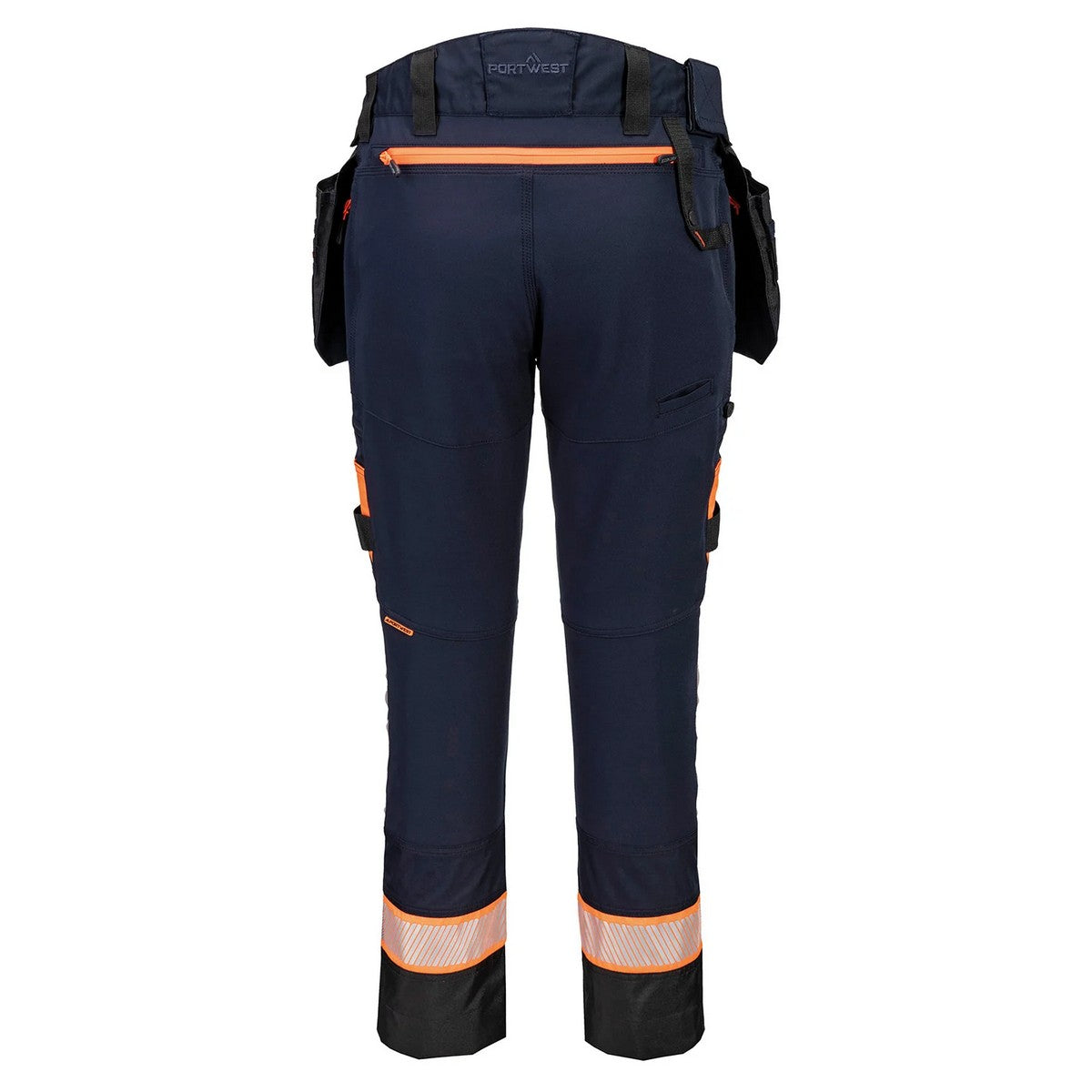 Navy - Back - Portwest Mens Detachable Holster Pocket Trousers