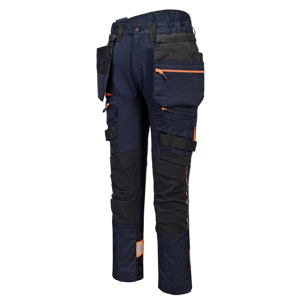 Navy - Side - Portwest Mens Detachable Holster Pocket Trousers