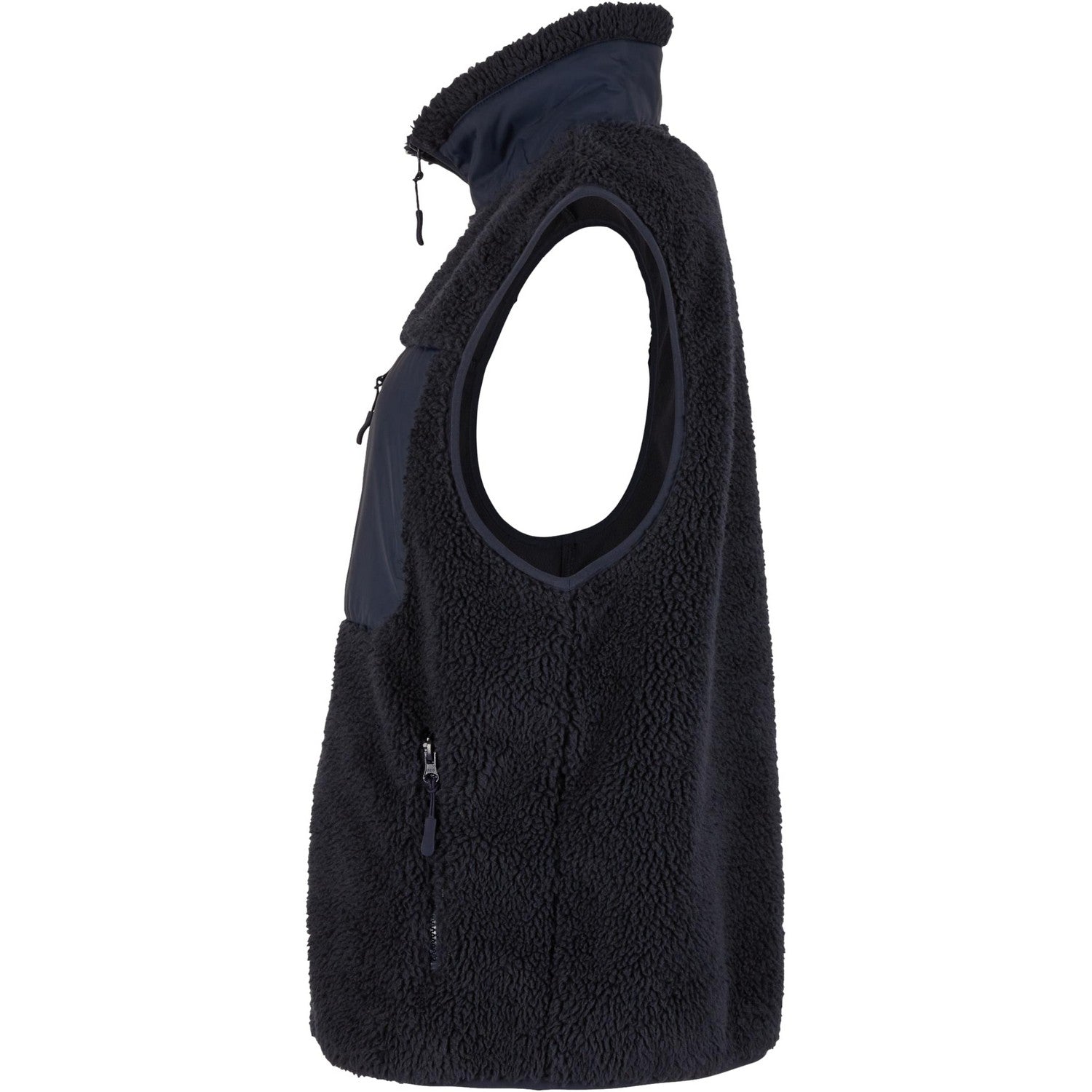 Navy - Lifestyle - Build Your Brand Mens Bonded Sherpa Gilet