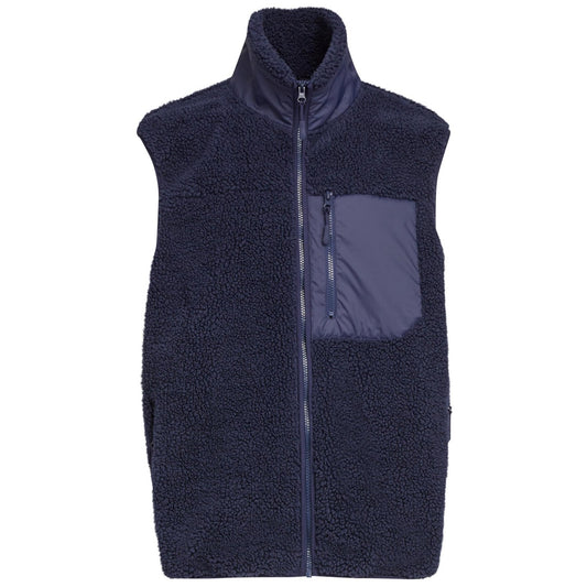 Navy - Front - Build Your Brand Mens Bonded Sherpa Gilet