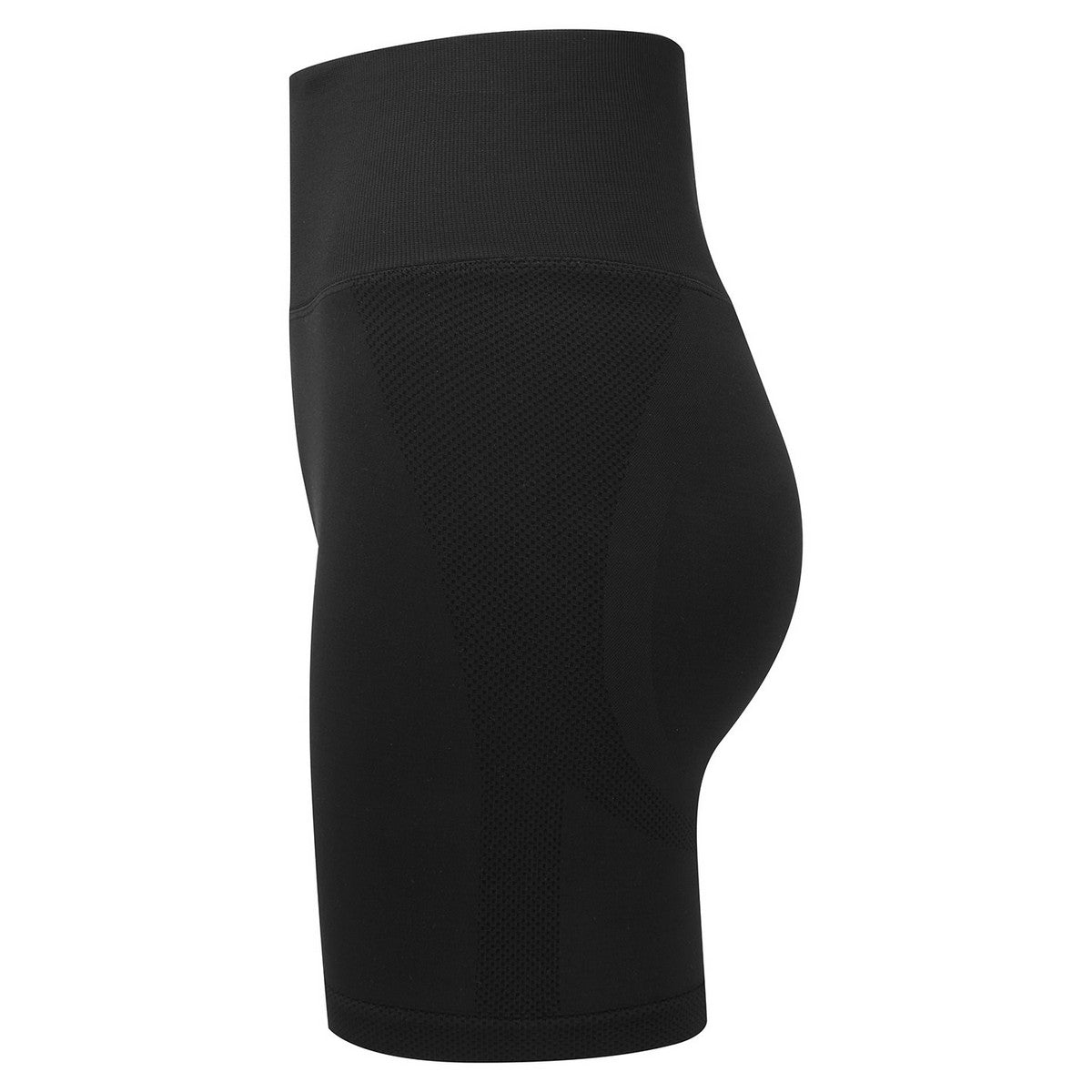 Black - Side - TriDri Womens-Ladies Scrunch Shorts