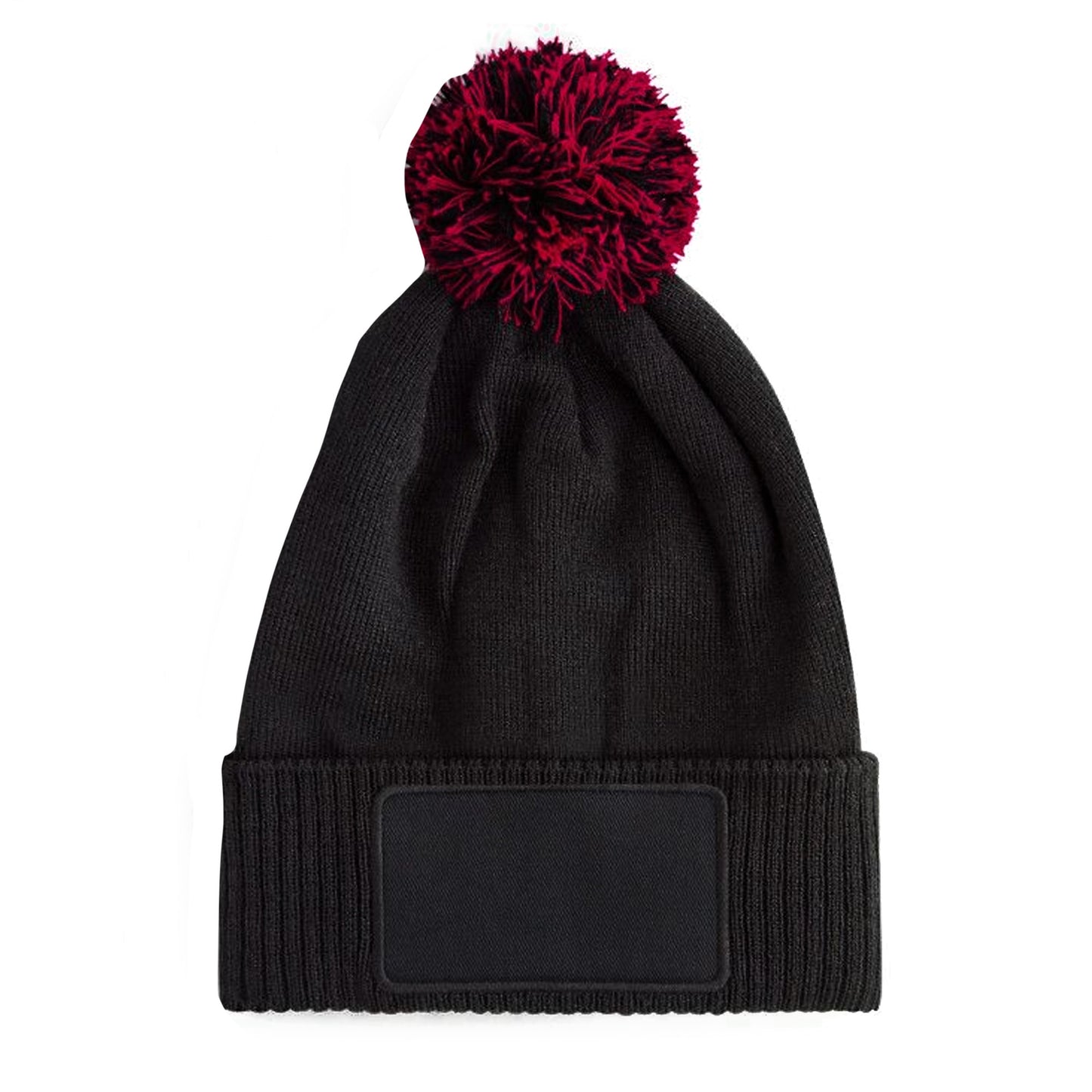 Black-Classic Red - Front - Beechfield Childrens-Kids Snowstar Beanie