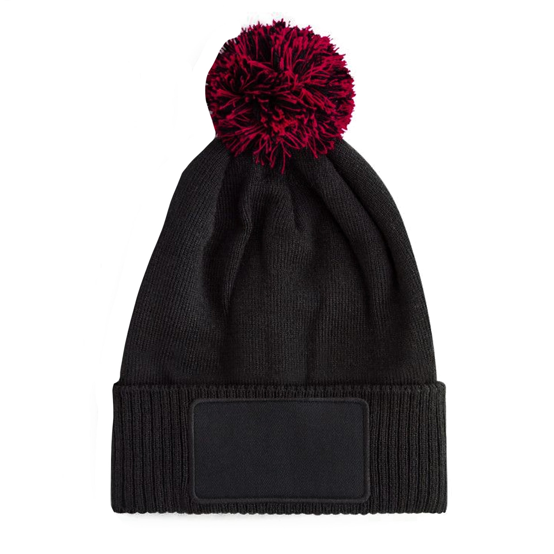 Black-Classic Red - Front - Beechfield Childrens-Kids Snowstar Beanie