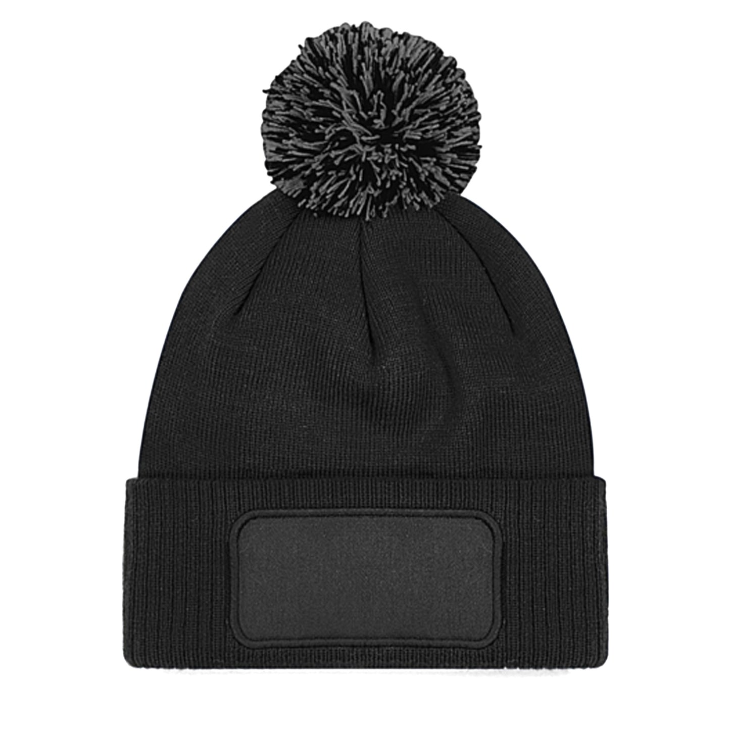 Black-Graphite Grey - Front - Beechfield Childrens-Kids Snowstar Beanie