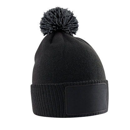 Black-Graphite Grey - Back - Beechfield Childrens-Kids Snowstar Beanie