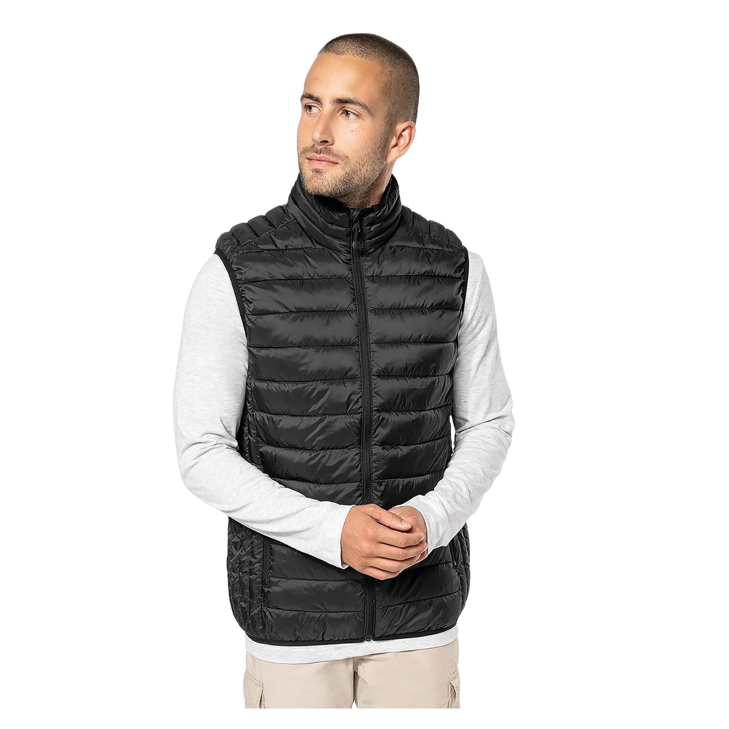 Black - Back - Kariban Mens Lightweight Padded Body Warmer