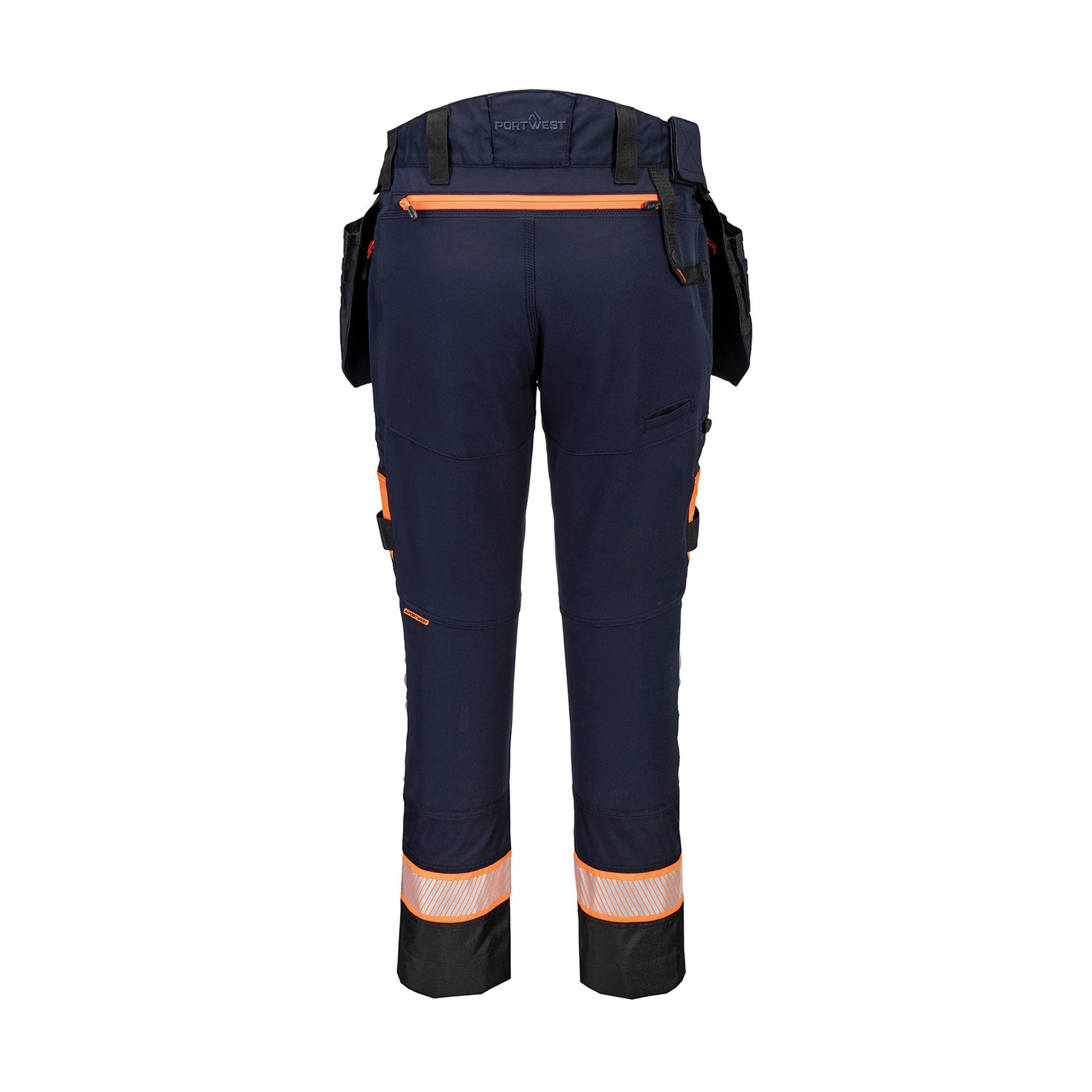 Navy - Back - Portwest Mens DX4 Detachable Holster Pocket Trousers
