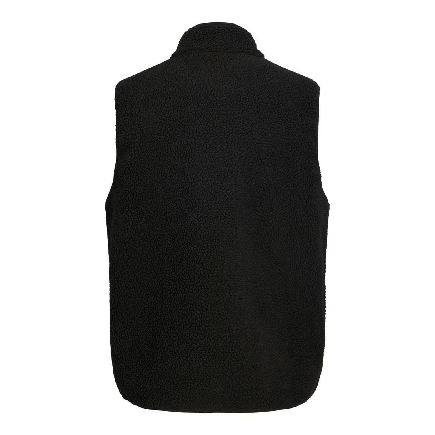 Black - Back - Build Your Brand Mens Bonded Sherpa Gilet