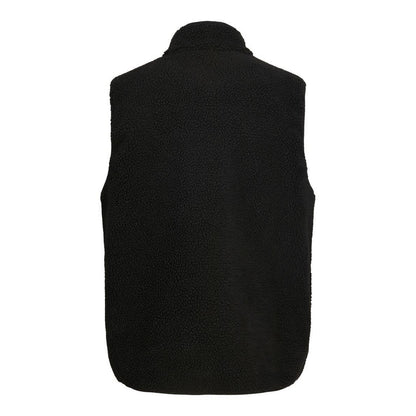 Black - Back - Build Your Brand Mens Bonded Sherpa Gilet