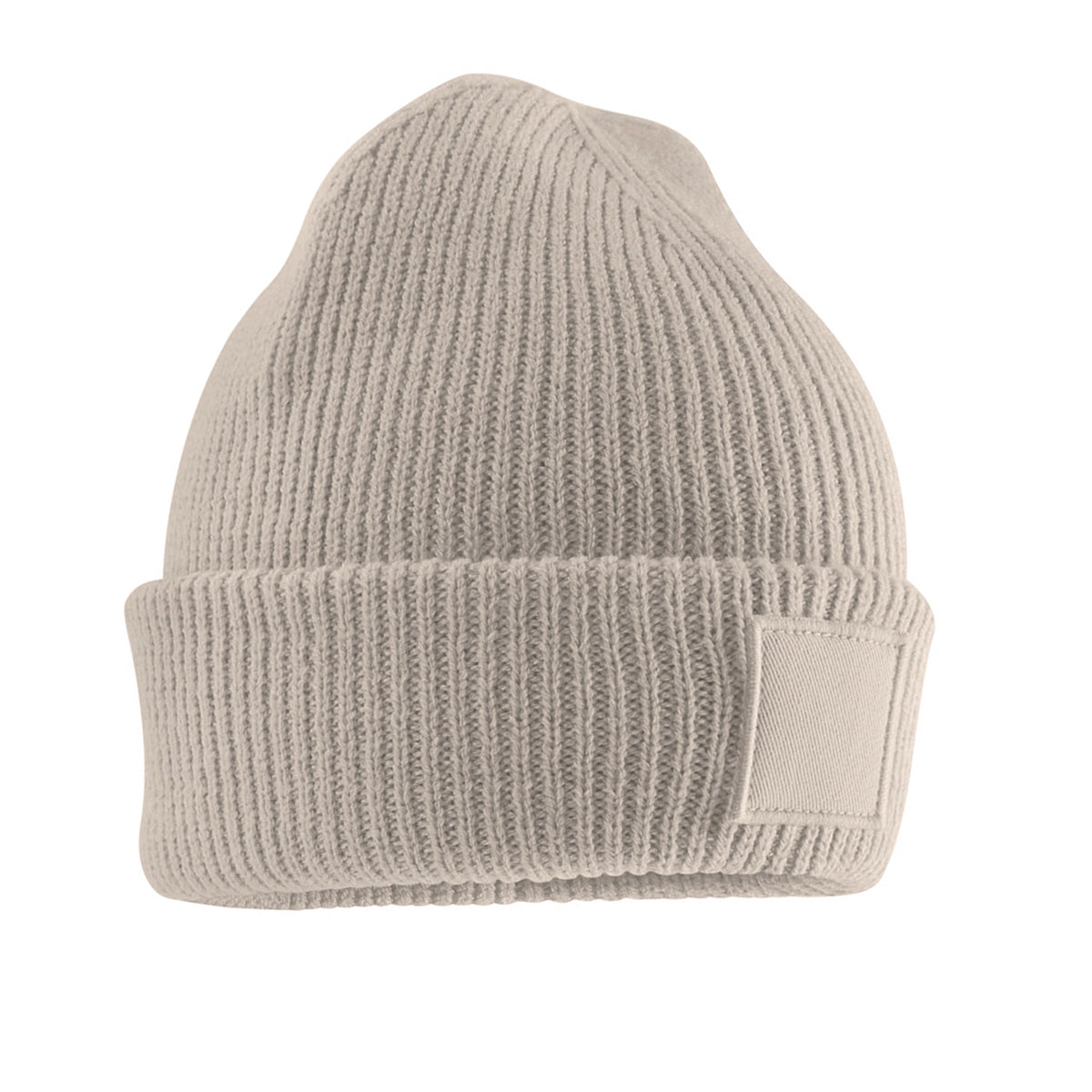 Natural Stone - Front - Beechfield Childrens-Kids Tonal Patch Beanie