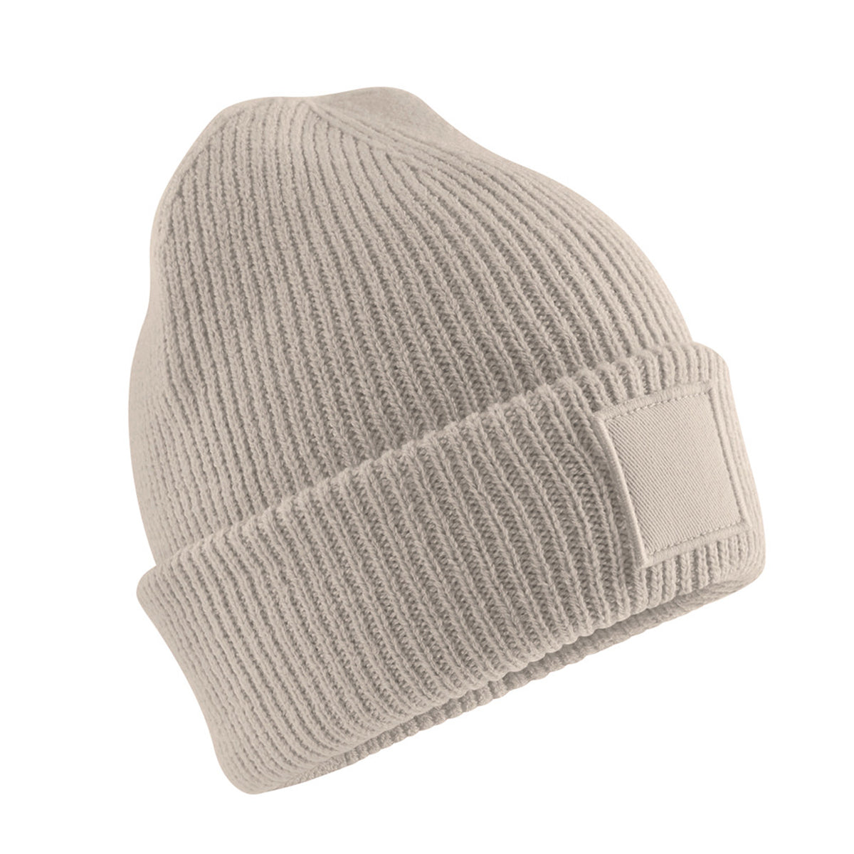 Natural Stone - Back - Beechfield Childrens-Kids Tonal Patch Beanie