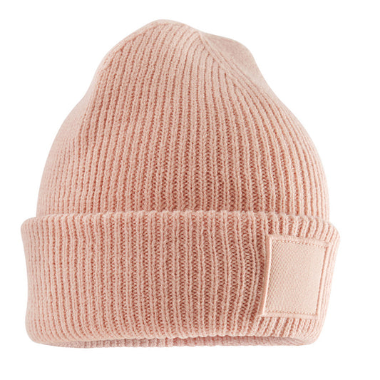 Peach - Front - Beechfield Childrens-Kids Tonal Patch Beanie