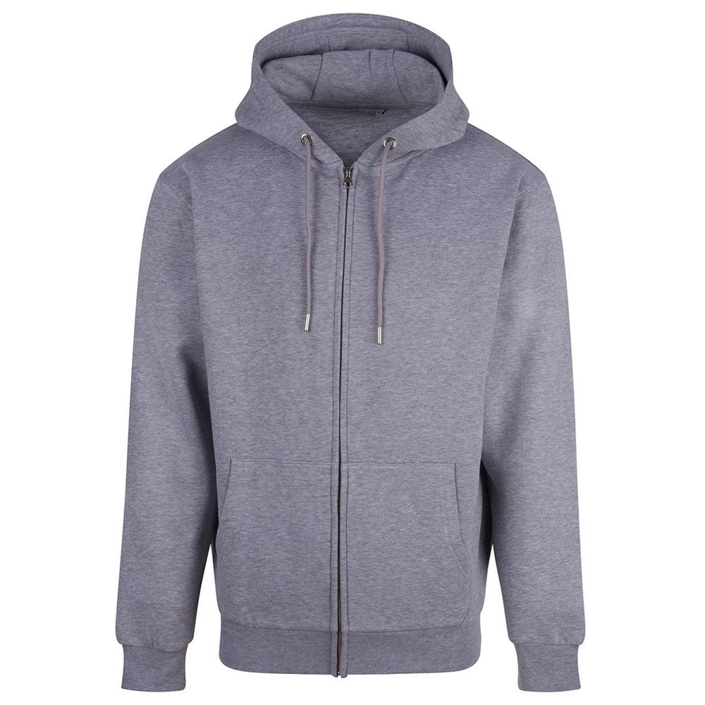Grey Marl - Front - Anthem Unisex Adult Studio Full Zip Hoodie