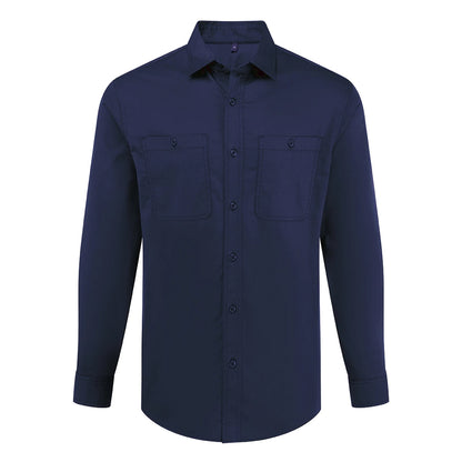 Navy - Front - Premier Unisex Adult Utility 2.0 Shirt