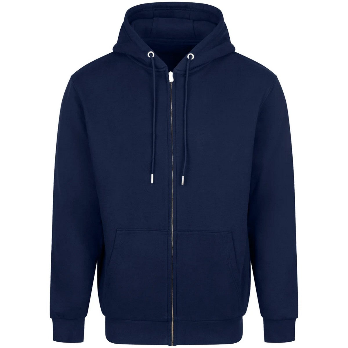 Navy - Front - Anthem Unisex Adult Studio Full Zip Hoodie
