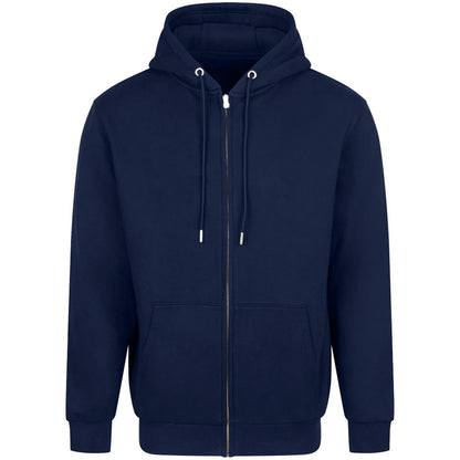 Navy - Front - Anthem Unisex Adult Studio Full Zip Hoodie