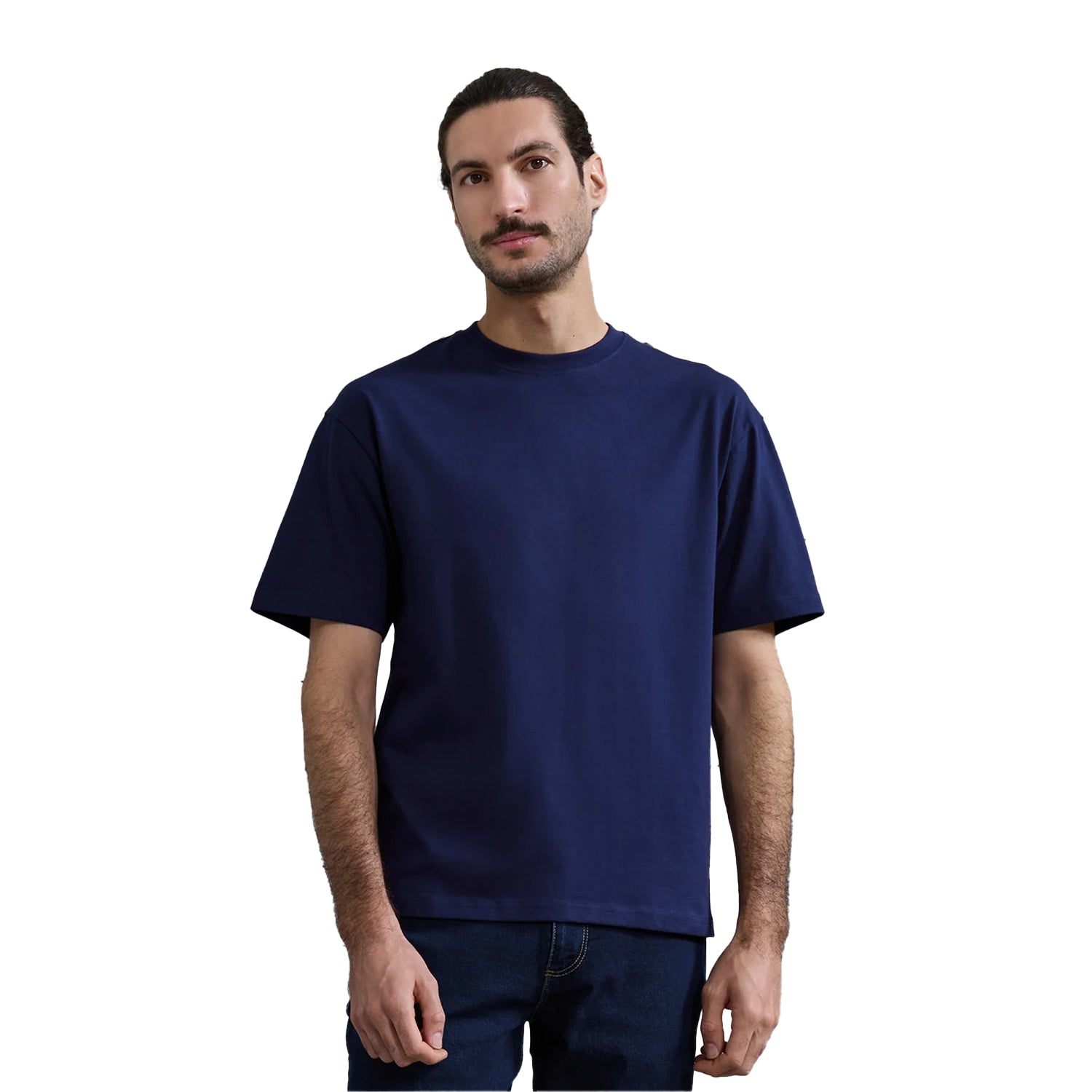 Navy - Back - Premier Unisex Adult Oversized T-Shirt