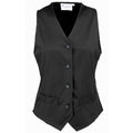 Black - Front - Premier Womens-Ladies Hospitality Waistcoat - Catering - Barwear