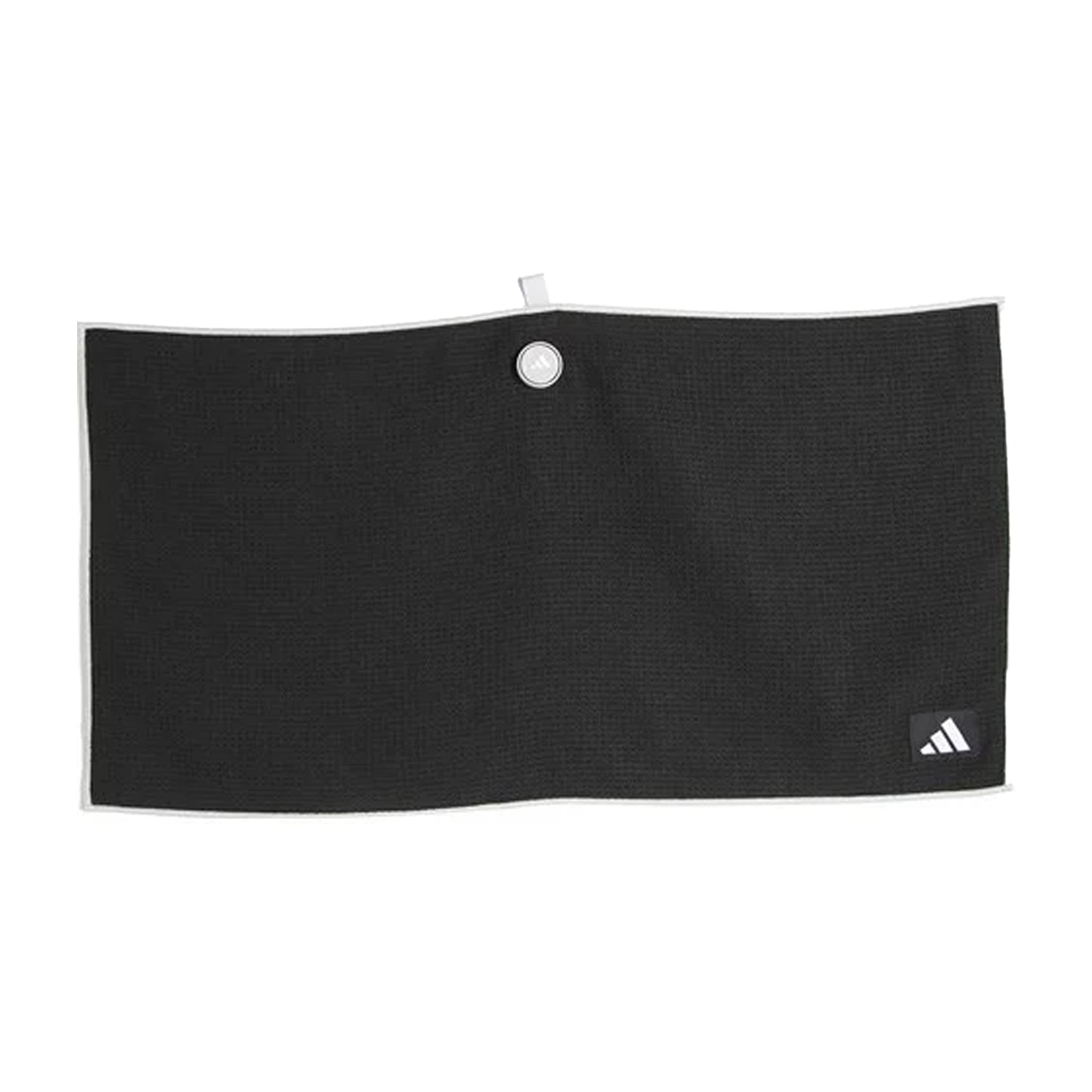 Black - Front - Adidas Players Magnetic Towel
