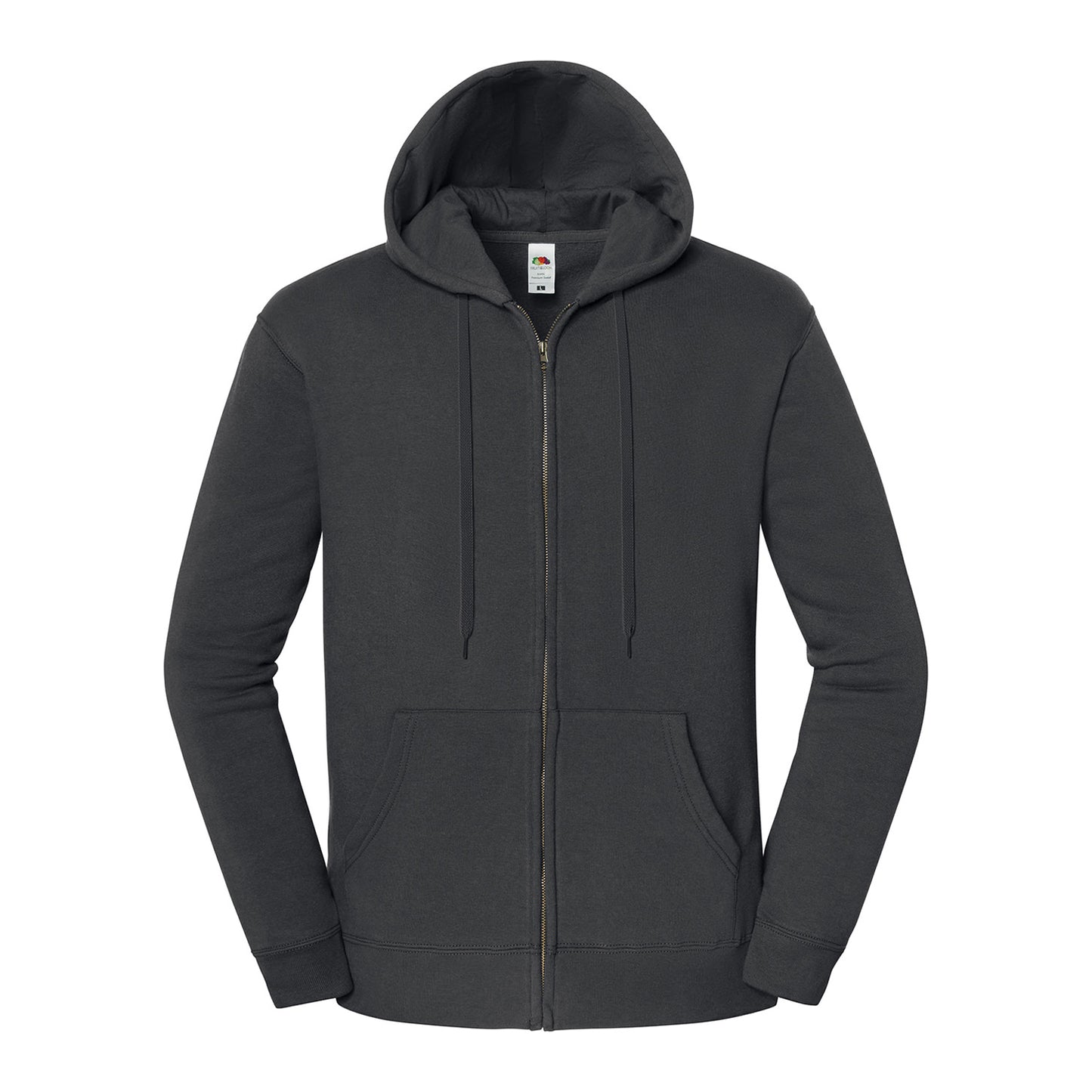 Light Graphite - Front - Fruit of the Loom Unisex Adult Iconic Premium Full Zip Hoodie