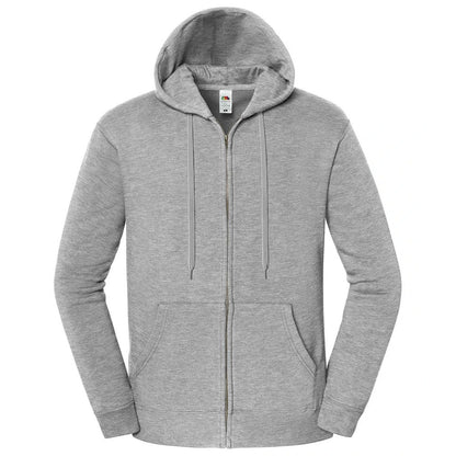 Athletic Heather - Front - Fruit of the Loom Unisex Adult Iconic Premium Full Zip Hoodie