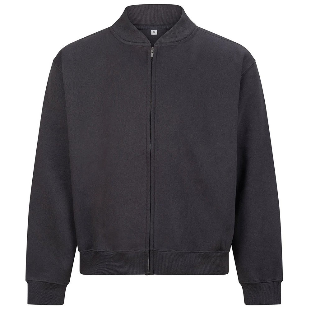 Solid Charcoal - Front - Awdis Unisex Adult Signature Heavyweight Bomber Jacket