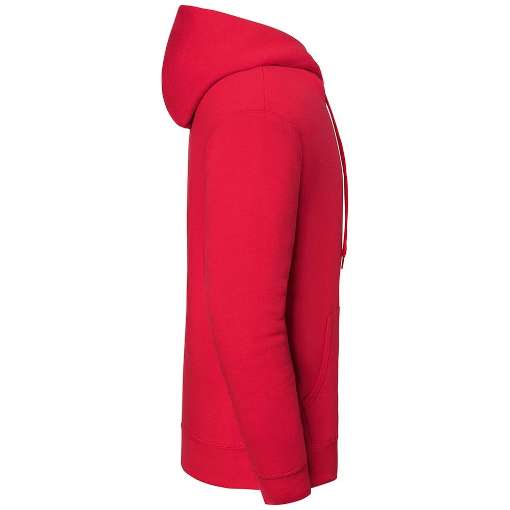 Fire Red - Side - Fruit of the Loom Unisex Adult Iconic Premium Hoodie