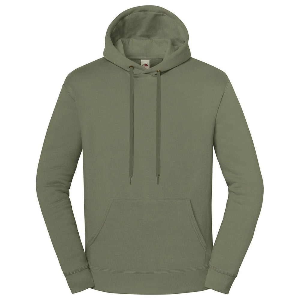 Classic Olive - Front - Fruit of the Loom Unisex Adult Iconic Premium Hoodie