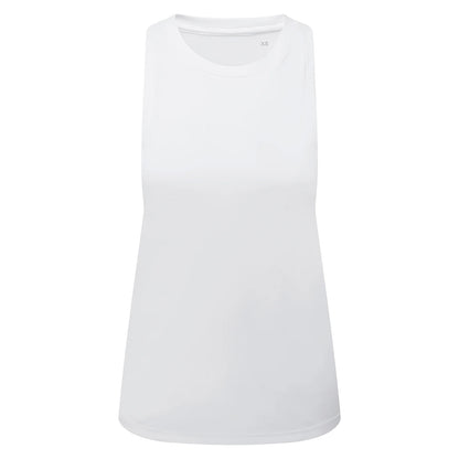 White - Front - TriDri Womens-Ladies Ion-Charge Tank Top