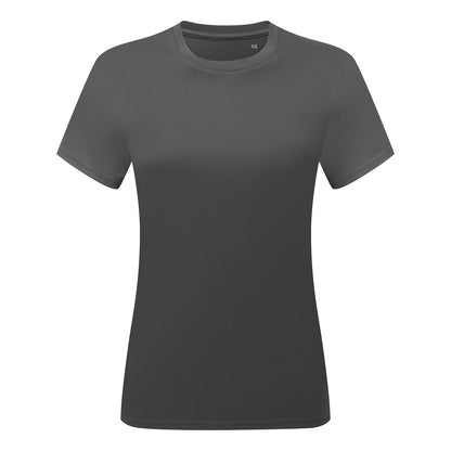 Charcoal - Front - TriDri Womens-Ladies Ion-Charge T-Shirt