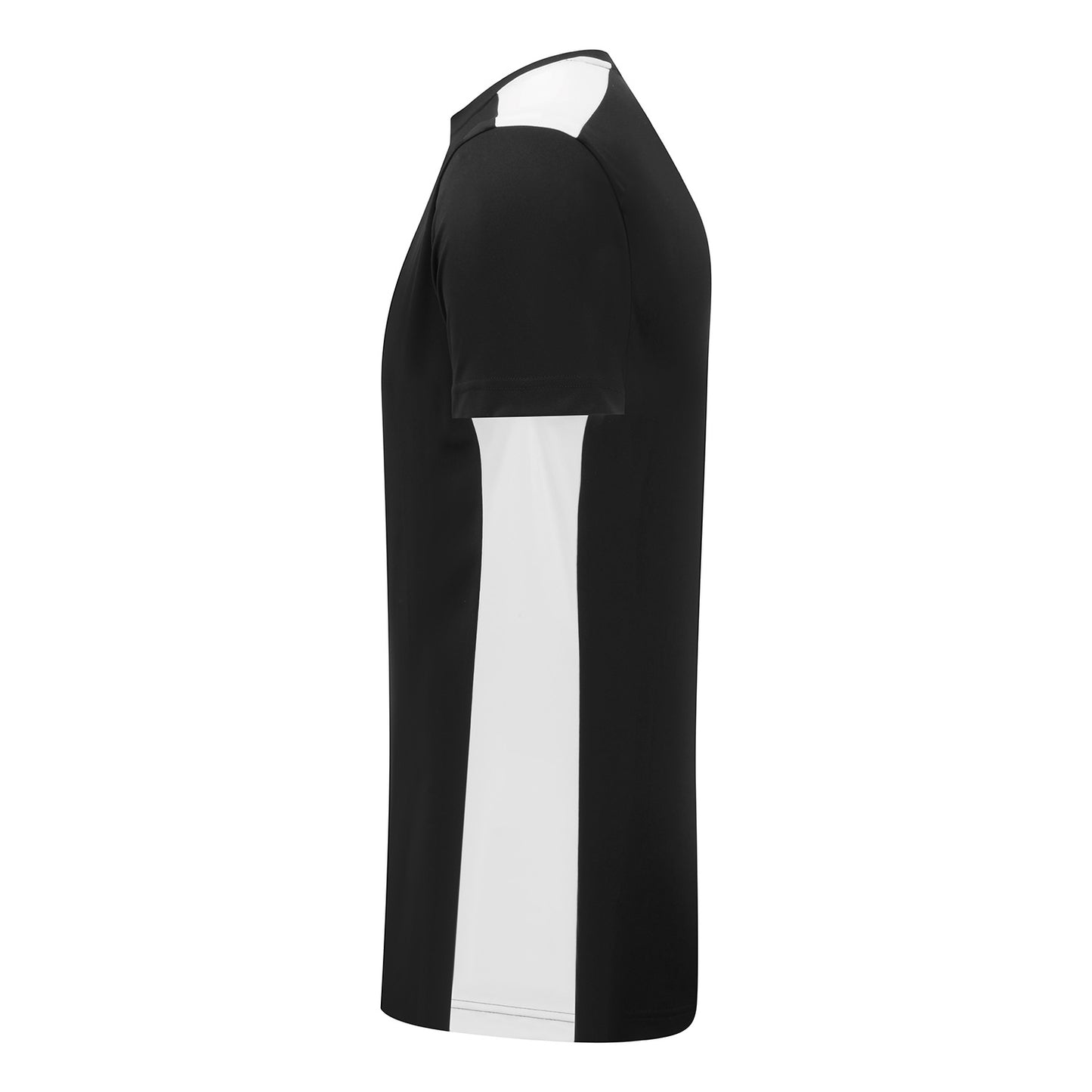 Black-White - Side - TriDri Unisex Adult Performance Contrast T-Shirt