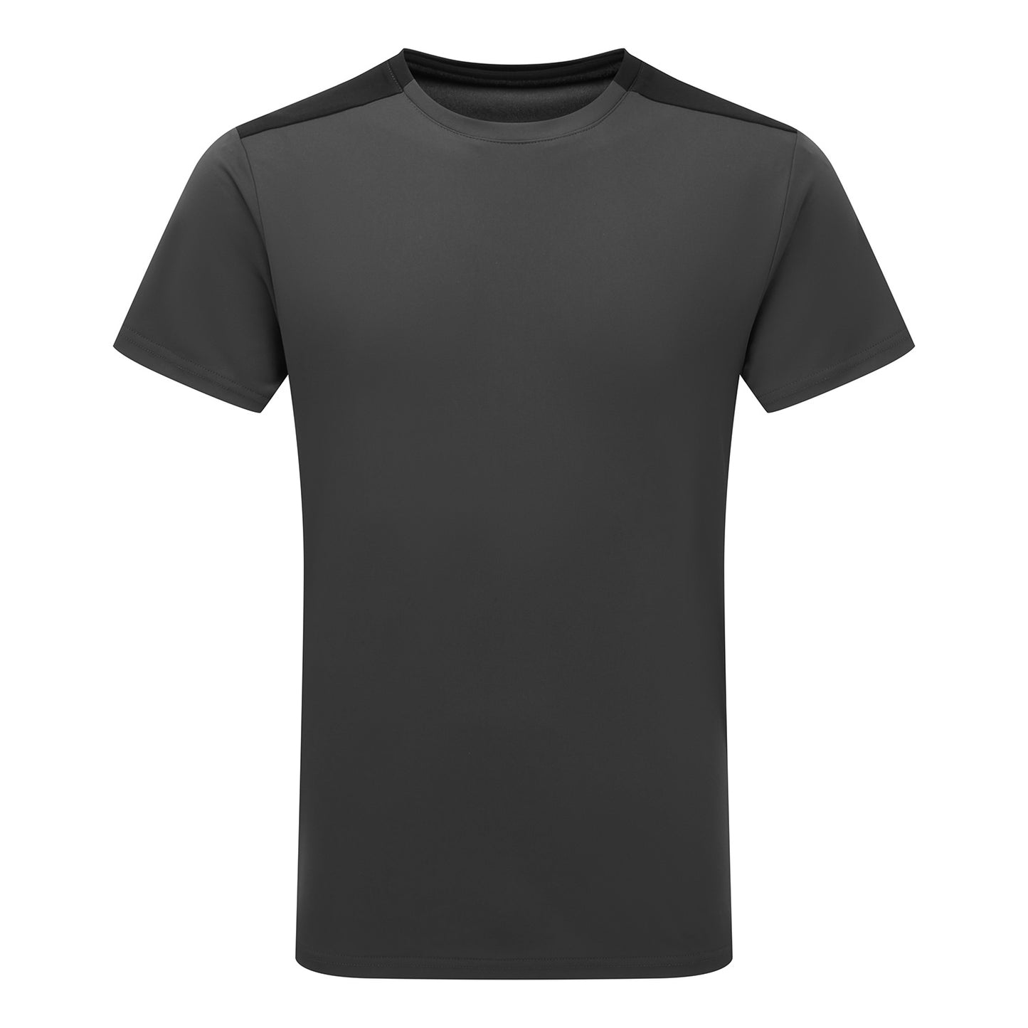 Charcoal-Black - Front - TriDri Unisex Adult Performance Contrast T-Shirt