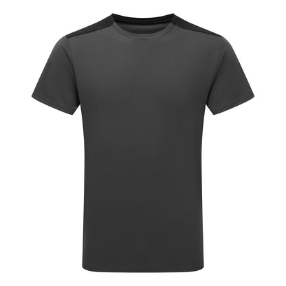 Charcoal-Black - Front - TriDri Unisex Adult Performance Contrast T-Shirt