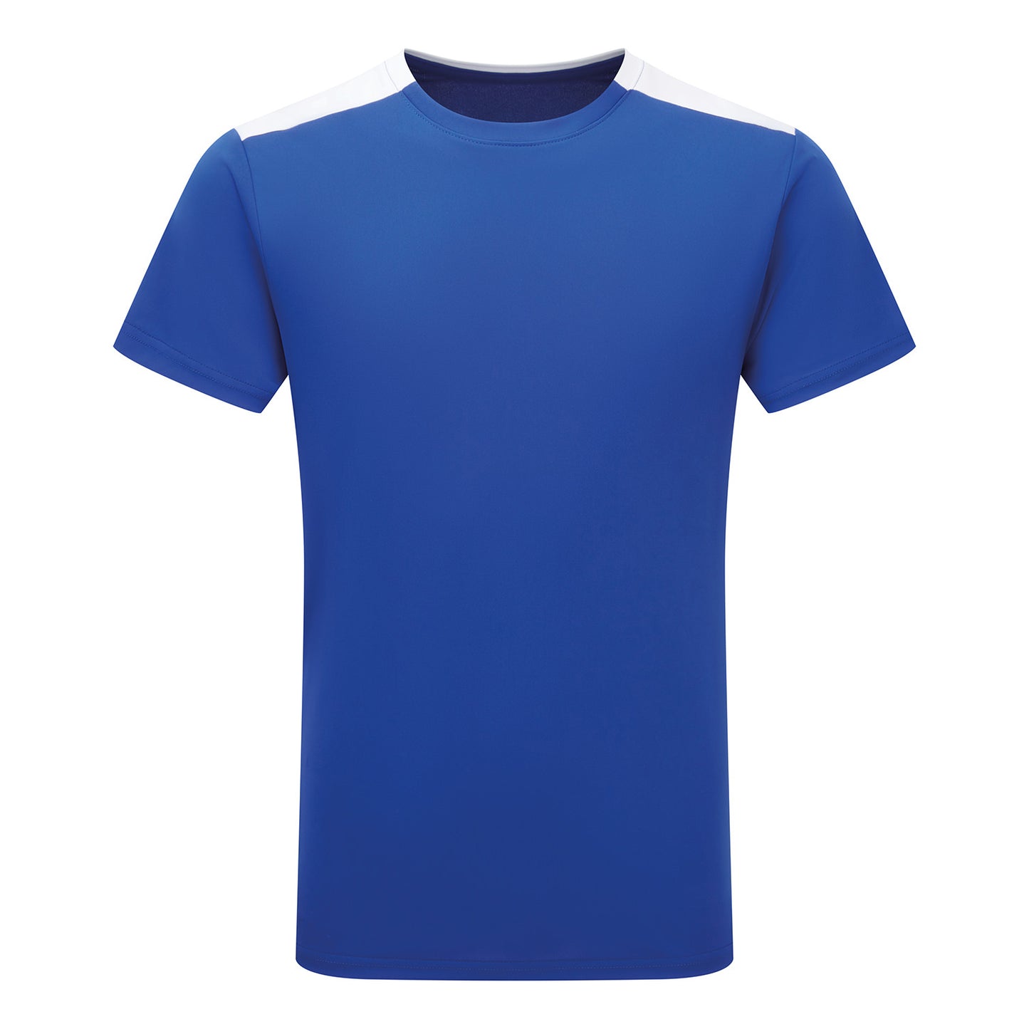 Royal Blue-White - Front - TriDri Unisex Adult Performance Contrast T-Shirt
